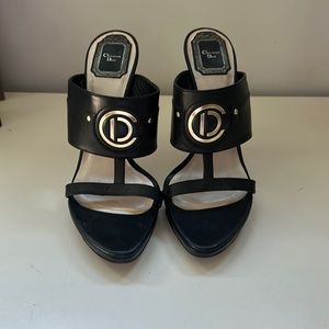 Black Christian Dior heels gently worn.
